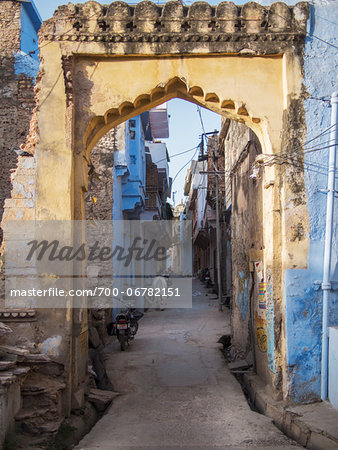 Gateway of old town center, city of Bundi, India