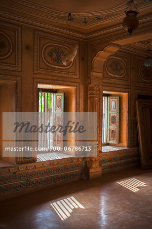 Interior of Traditional Haveli in Nawalgarh, Rajasthan, India