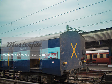 Train in Railway Station of Bikaner, Bikaner district, Rajasthan, India