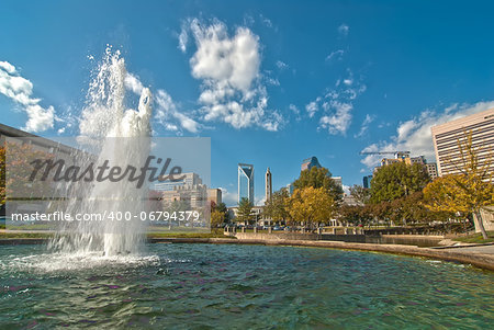 Skyline of Uptown Charlotte, North Carolina.