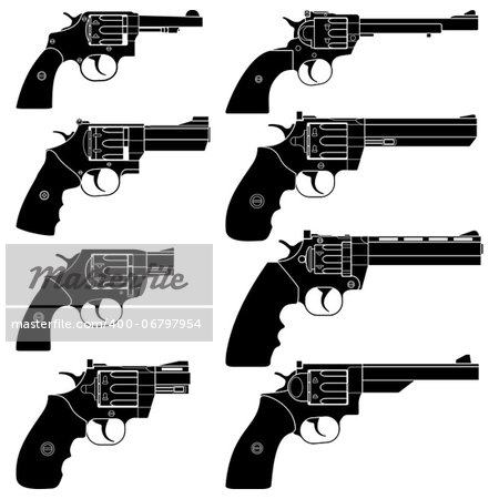 Layered vector illustration of collected Revolver.