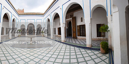 Courtyard at El Bahia Palace, Marrakech, Morocco, North Africa, Africa Courtyard at El Bahia Palace, Marrakech, Morocco, North Africa, Africa