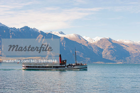 TSS Earnslaw on Lake Wakatipu, Queenstown, Otago, South Island, New Zealand, Pacific TSS Earnslaw on Lake Wakatipu, Queenstown, Otago, South Island, New Zealand, Pacific