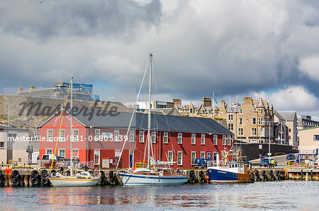 Views of the port city of Lerwick, Shetland Islands, Scotland, United Kingdom, Europe