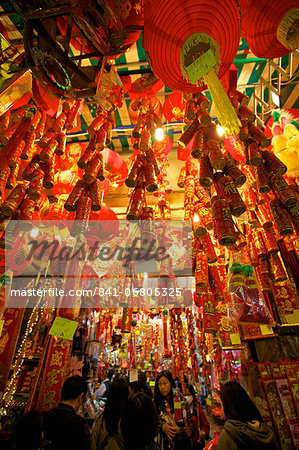 Chinese New Year decorations, Hong Kong, China, Asia Chinese New Year decorations, Hong Kong, China, Asia