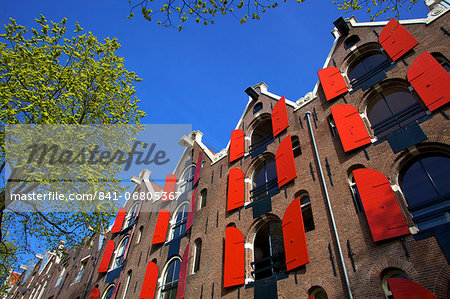 Converted canal warehouses, Amsterdam, Netherlands, Europe