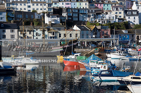 Harbour, Brixham, Devon, England, United Kingdom Harbour, Brixham, Devon, England, United Kingdom