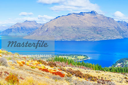 Lake Wakatipu and Remarkables Mountain Range, Queenstown, Otago, South Island, New Zealand, Pacific