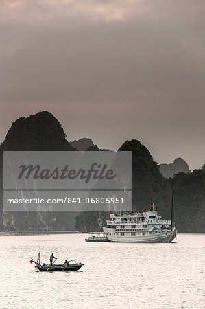 Cruise boat in Halong Bay, UNESCO World Heritage Site, Vietnam, Indochina, Southeast Asia, Asia