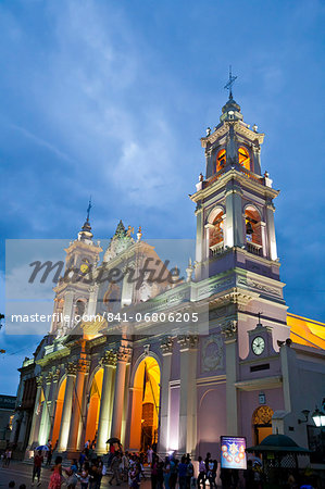 Iglesia Catedral, the main cathedral on 9 Julio Square, Salta City, Argentina, South America