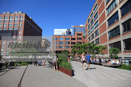 High Line Park, elevated public park on former rail tracks, Manhattan, New York City, United States of America, North America