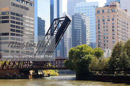 Chicago River scene, Chicago, Illinois, United States of America, North America