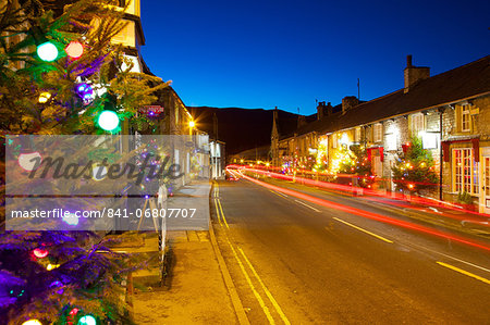 Castleton at Christmas, Peak District National Park, Derbyshire, England, United Kingdom, Europe