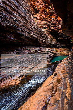 Kermits Pool, Hancock Gorge, Karijini National Park, The Pilbara, Western Australia, Australia Kermits Pool, Hancock Gorge, Karijini National Park, The Pilbara, Western Australia, Australia