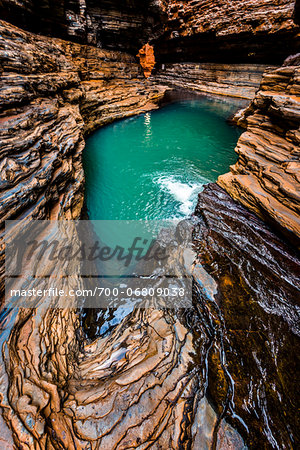 Kermits Pool, Hancock Gorge, Karijini National Park, The Pilbara, Western Australia, Australia Kermits Pool, Hancock Gorge, Karijini National Park, The Pilbara, Western Australia, Australia