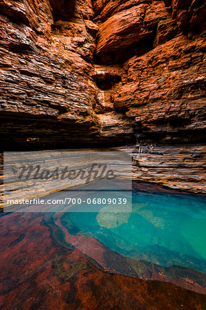 Kermits Pool, Hancock Gorge, Karijini National Park, The Pilbara, Western Australia, Australia Kermits Pool, Hancock Gorge, Karijini National Park, The Pilbara, Western Australia, Australia