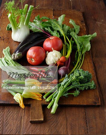 Selection of fresh vegetables