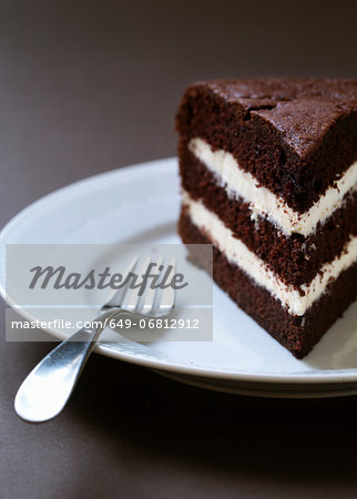 Homemade layered chocolate cake