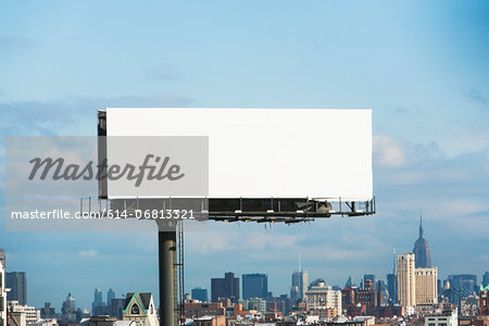 Blank billboard, New York City, USA