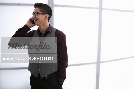 Young man on smartphone