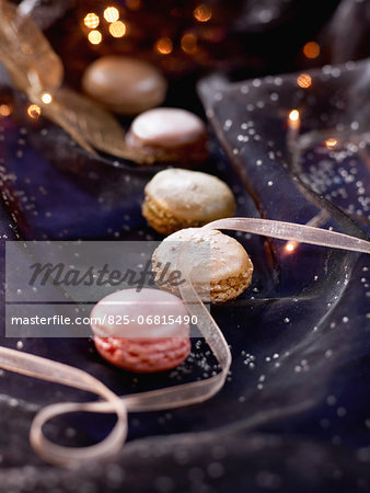 Christmas atmosphere with macaroons