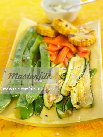 Selection of grilled vegetables