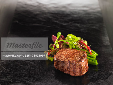 Veal fillet on the grill