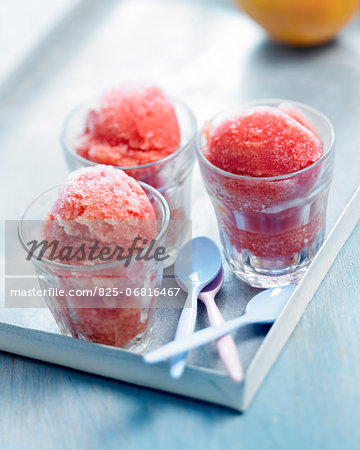 Blood orange sorbets