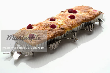 Strawberry and raspberry fromage blanc tart soufflé