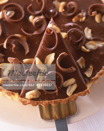 Chocolate -peanut tart