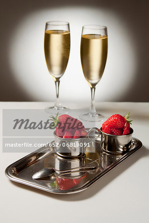 Champagne and strawberries for Two