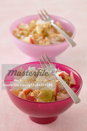 Long grain rice salad with apples,raisins and hazelnuts Long grain rice salad with apples,raisins and hazelnuts