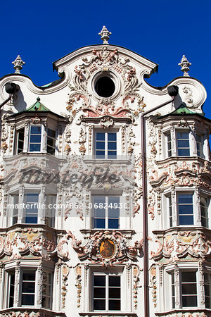 Austria, Tyrol, Innsbruck. Facade in the historical centre