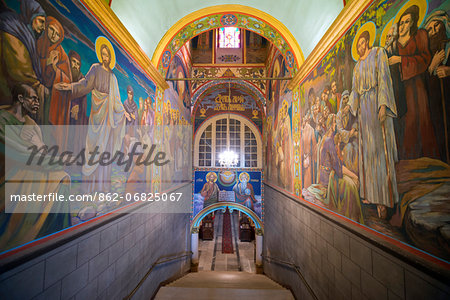 Europe, Bulgaria, Ruse, frescoes in the subterranean Church of Sveta Troitsa