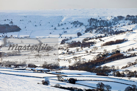 United Kingdom, England, North Yorkshire, Kirkbymoorside, Blakey Ridge. The view into Farndale.