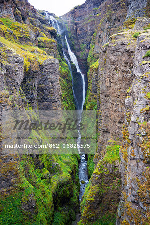 Iceland, Glymur waterfall, Icelands tallest at 198m