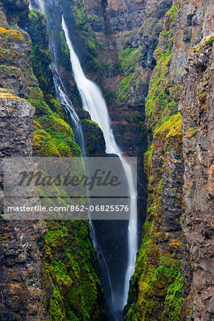 Iceland, Glymur waterfall, Icelands tallest at 198m