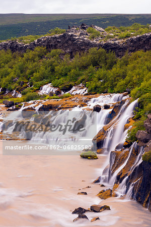 Iceland, Hraunfossar waterfall