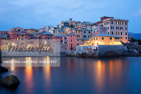 Northern Italy, Italian Riviera, Liguria, Genova. Genova's old fishing town