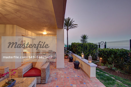 Outdoor terrace of luxury villa Outdoor terrace of luxury villa