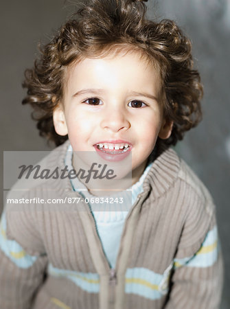 Little boy smiling for camera