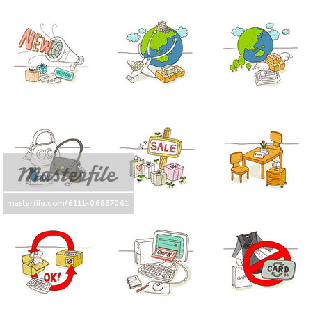 Set of various icons for sale