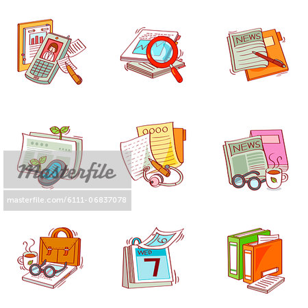 Set of various business related icons