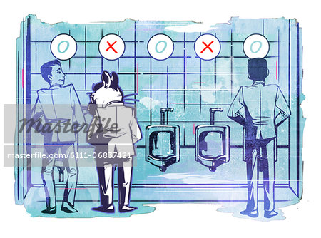 Men urinating