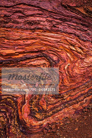 Close-Up of Red Sedimentary Rock, Hamersley Gorge, The Pilbara, Western Australia, Australia