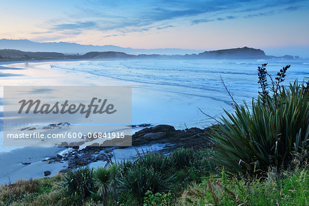Coastline at Dawn, Cape Foulwind, Westport, South Island, West Coast-Tasman, New Zealand