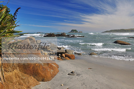 Beach with Stones, Cape Foulwind, Westport, South Island, West Coast-Tasman, New Zealand Beach with Stones, Cape Foulwind, Westport, South Island, West Coast-Tasman, New Zealand