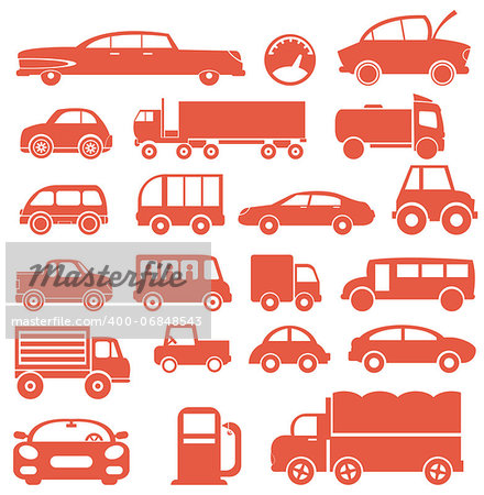 Icon set. Cars. For you design