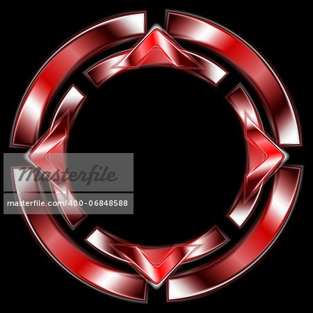 Abstract vector red shape
