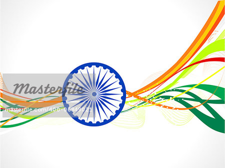 abstract indian flag wave concept  vector illustration
